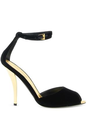 Sandalo 'Jessica' in velluto nero PARIS TEXAS | PX1755XVLVGBLACKGOLD